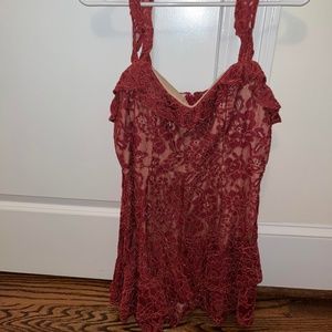 Saints + Secrets Maroon Romper/Dress